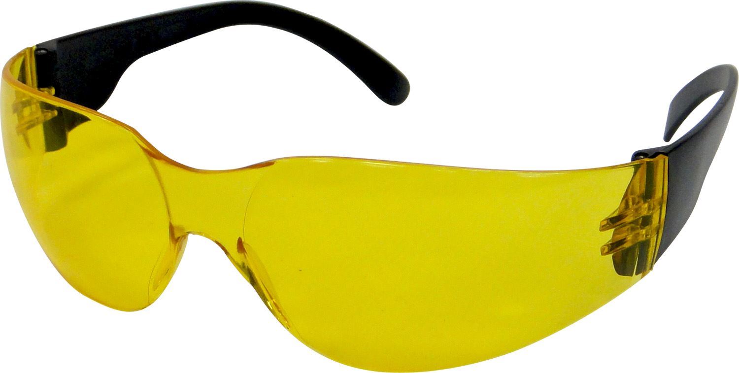 Amber Frameless Safety Glasses