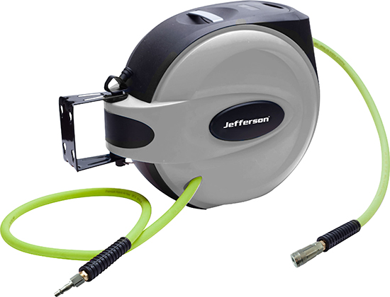 15m 3/8" Auto Retracting Hose Reel with High-Vis Hybrid Hose