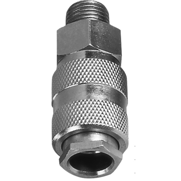High Flow 1/4" x 1/4" BSPT Male Coupler