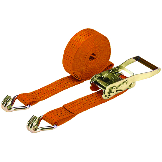 8m x 50mm Orange Ratchet Strap