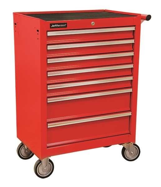 7 Drawer Mobile Trolley Red