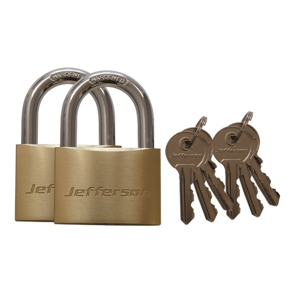Brass Padlock 60mm Twin Pack