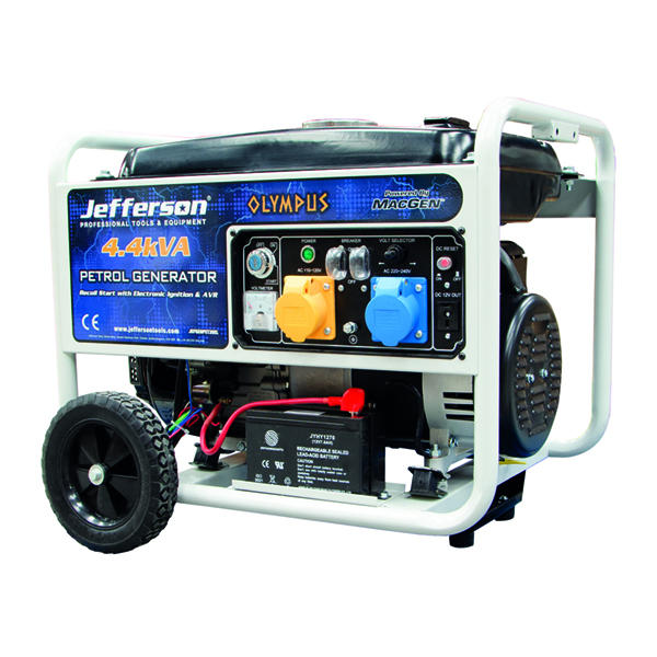 Jefferson 4.4kVA Petrol Generator with AVR (Electric Start)